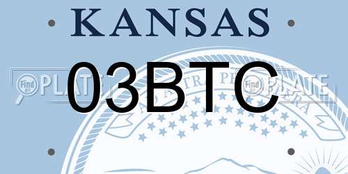 03BTC Kansas License Plate