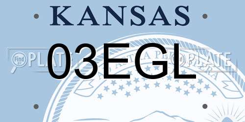 03EGL Kansas License Plate