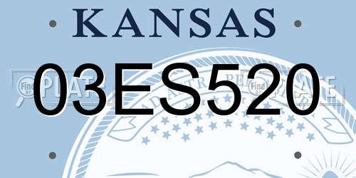 03ES520 Kansas License Plate