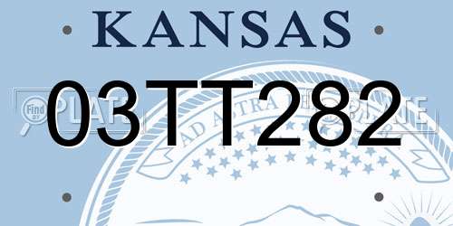 03TT282 Kansas License Plate