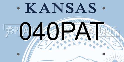 040PAT Kansas License Plate