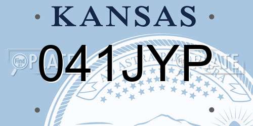041JYP Kansas License Plate