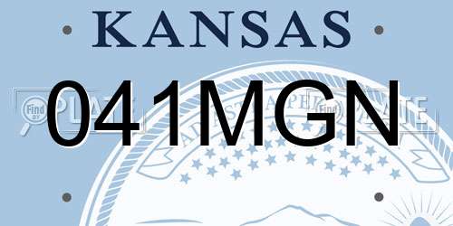 041MGN Kansas License Plate
