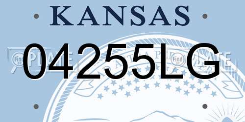 04255LG Kansas License Plate