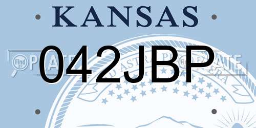 042JBP Kansas License Plate