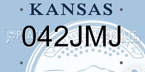 042JMJ Kansas License Plate