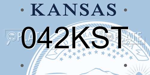042KST Kansas License Plate