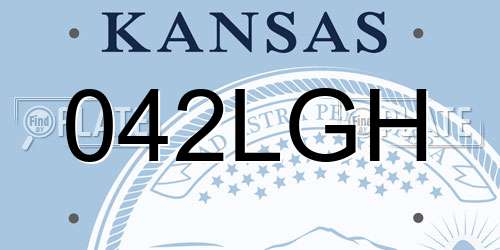 042LGH Kansas License Plate