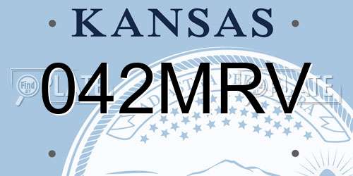 042MRV Kansas License Plate
