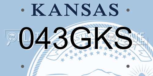 043GKS Kansas License Plate