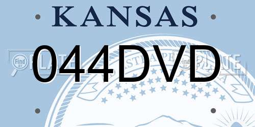044DVD Kansas License Plate