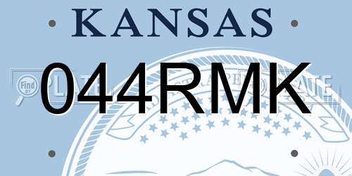 044RMK Kansas License Plate