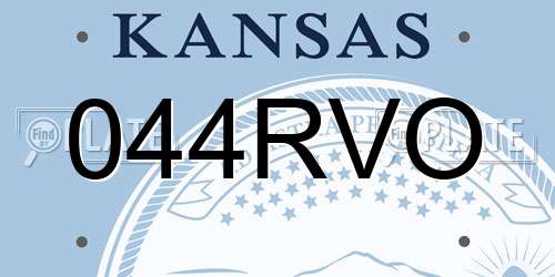 044RVO Kansas License Plate