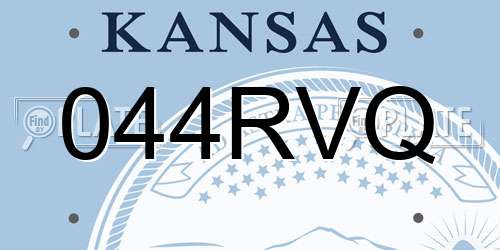 044RVQ Kansas License Plate