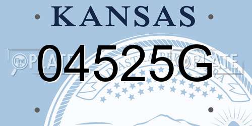 04525G Kansas License Plate