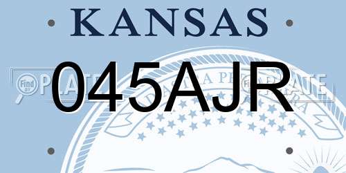 045AJR Kansas License Plate
