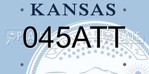 045ATT Kansas License Plate