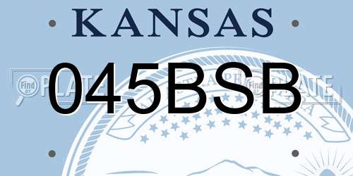 045BSB Kansas License Plate
