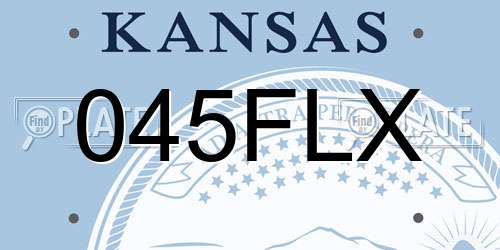 045FLX Kansas License Plate