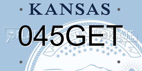 045GET Kansas License Plate