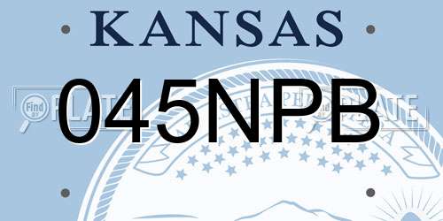 045NPB Kansas License Plate