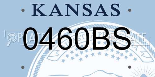 0460BS Kansas License Plate