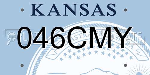 046CMY Kansas License Plate