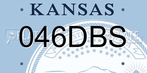 046DBS Kansas License Plate