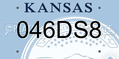 046DS8 Kansas License Plate