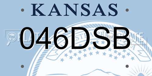 046DSB Kansas License Plate
