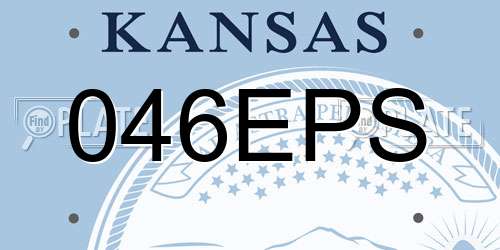 046EPS Kansas License Plate