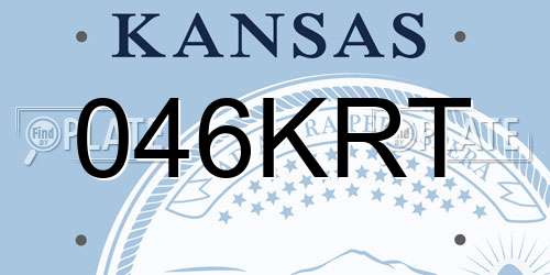 046KRT Kansas License Plate