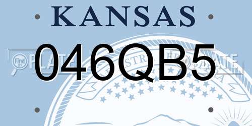046QB5 Kansas License Plate