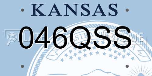 046QSS Kansas License Plate