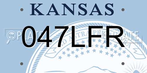 047LFR Kansas License Plate