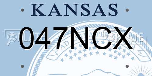 047NCX Kansas License Plate
