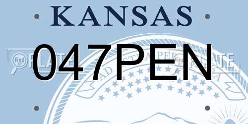 047PEN Kansas License Plate