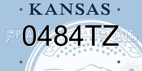 0484TZ Kansas License Plate