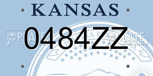 0484ZZ Kansas License Plate
