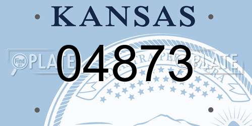 04873 Kansas License Plate