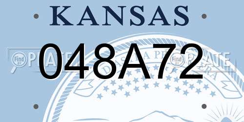 048A72 Kansas License Plate