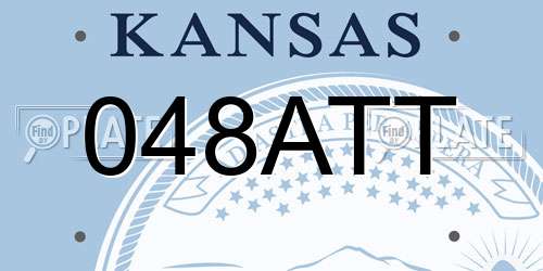 048ATT Kansas License Plate