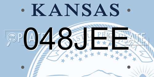 048JEE Kansas License Plate
