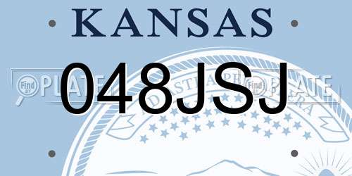 048JSJ Kansas License Plate