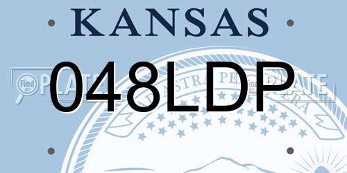 048LDP Kansas License Plate