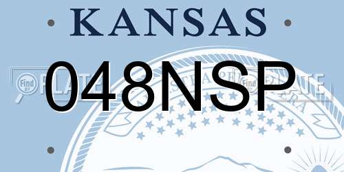 048NSP Kansas License Plate
