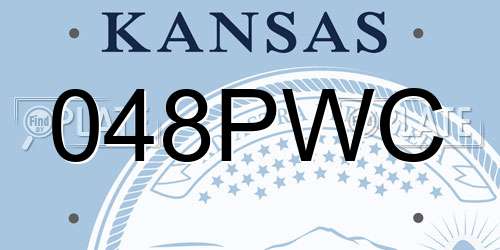 048PWC Kansas License Plate