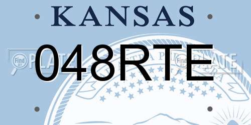 048RTE Kansas License Plate