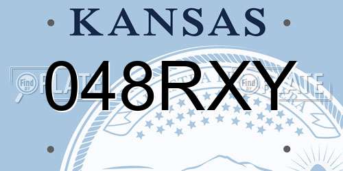 048RXY Kansas License Plate