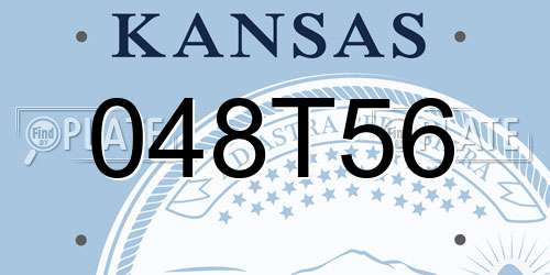 048T56 Kansas License Plate